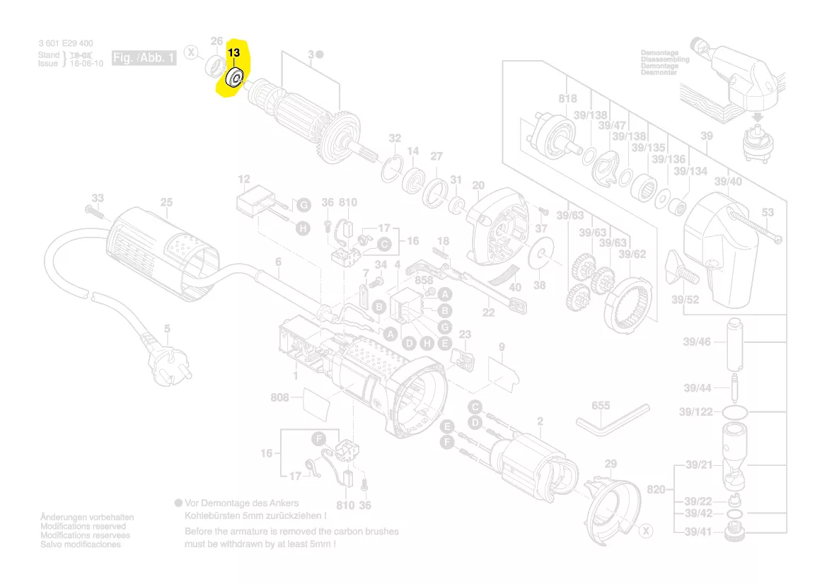 Roulement réf. 1 619 P00 456 BOSCH